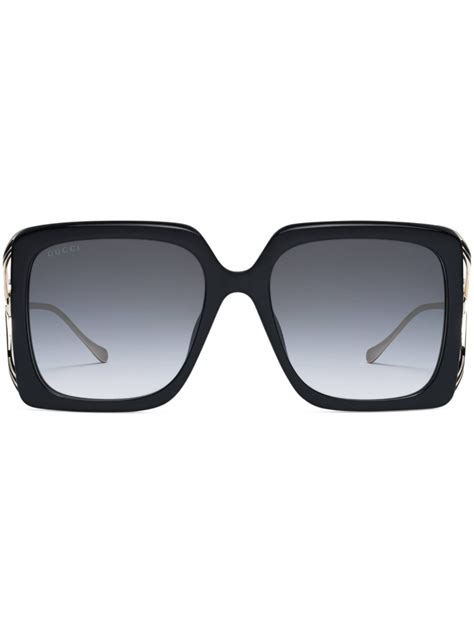 oversize sunglasses gucci|Gucci oversize rectangular sunglasses.